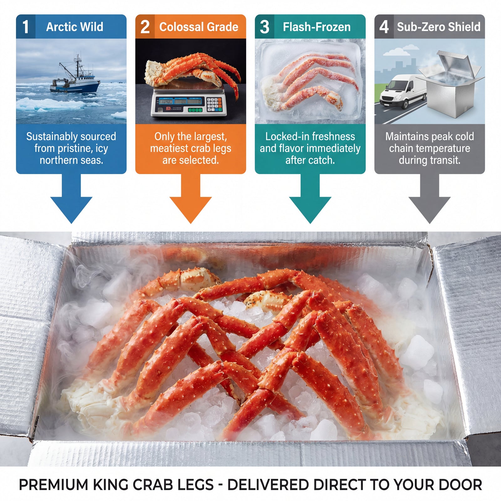 Chef's Reserve: Jumbo Alaskan King Crab Clusters