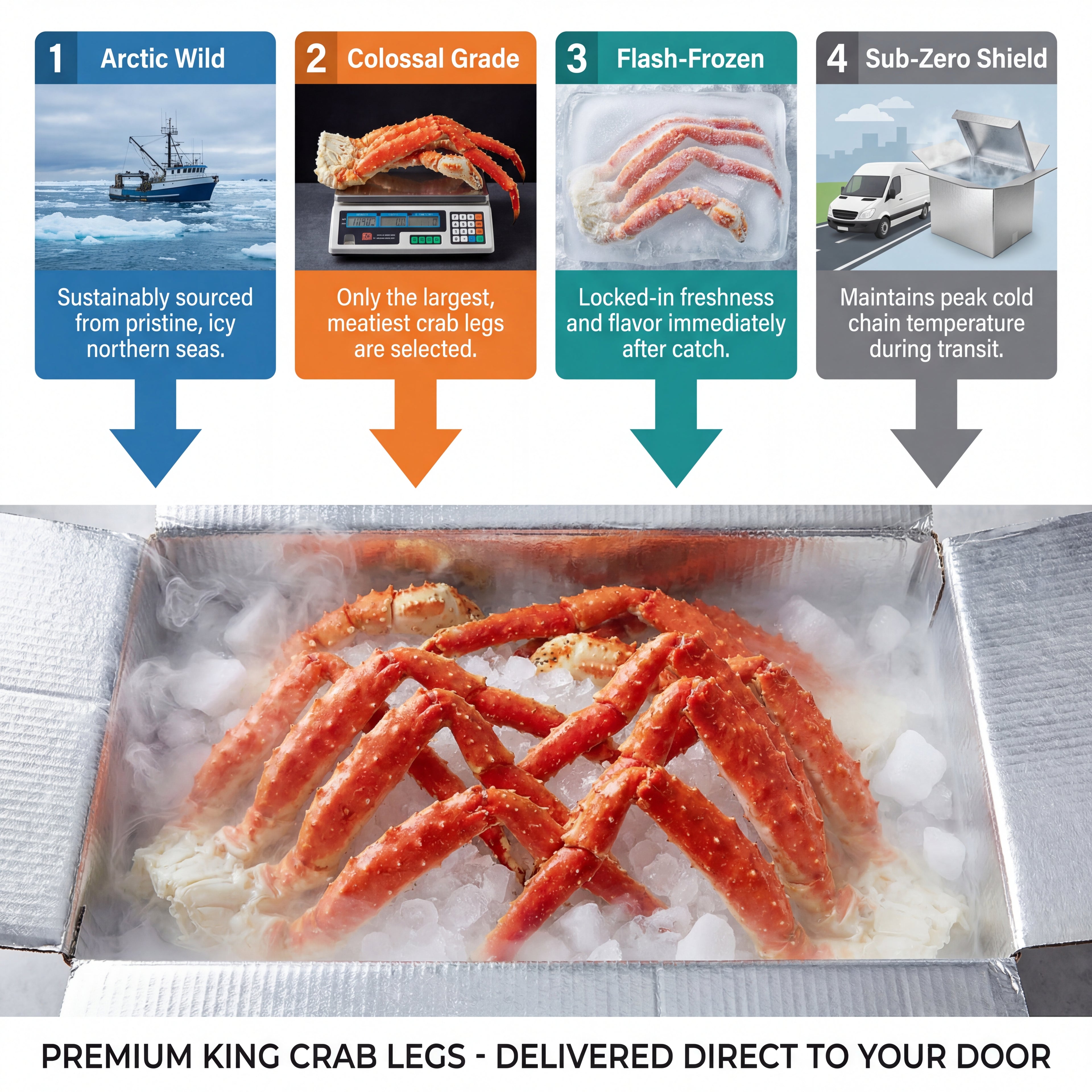 Chef's Reserve: Jumbo Alaskan King Crab Clusters
